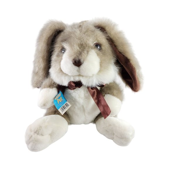 Vtg NOS Easter Unlimited Easter Pet Plush Bunny Rabbit 12" Stuffed Animal Rare - Picture 1 of 14